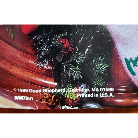1986 Good Shepherd Christmas Stocking Knitting Reindeer Tree Knit Craft 87901VTG - Picture 4 of 4